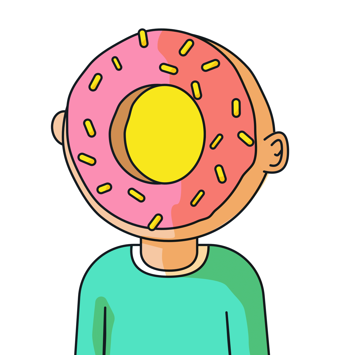 social media illstration - donut boy